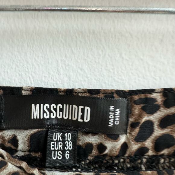 Missguided Leopard Midi Skirt Cover Up w/ Splits in Black - 6 - Picture 3 of 4